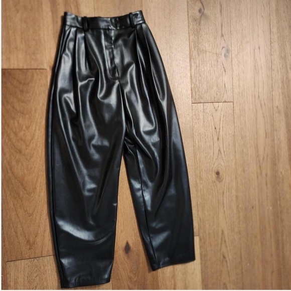 AWAKE MODE Black Leather Pants - Picture 1 of 2